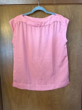 Talbots Rose Pink Cap Sleeve Linen-Blend Top